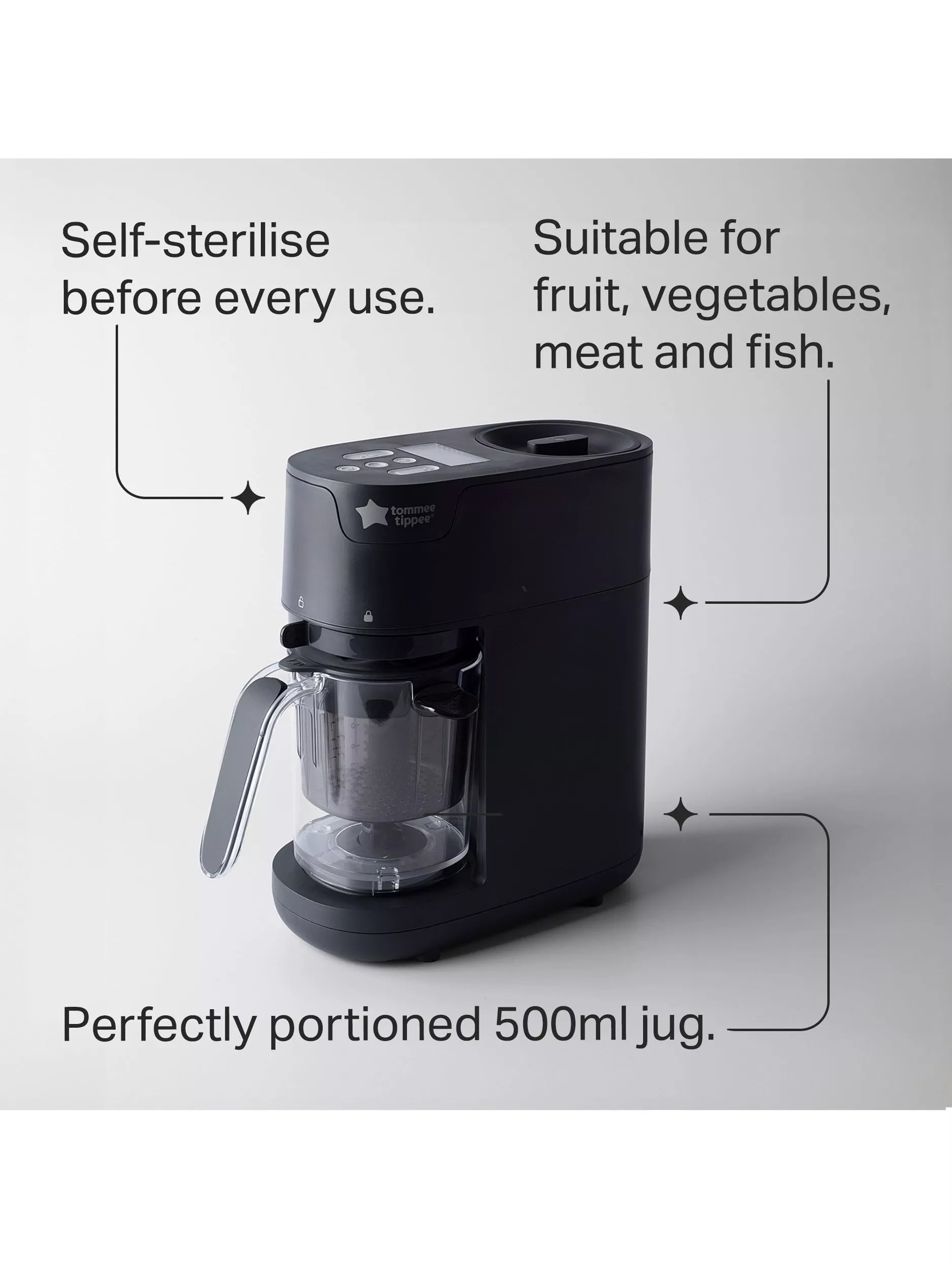 Tommee Tippee 6-in-1 baby food maker with 500ml jug (British brand)