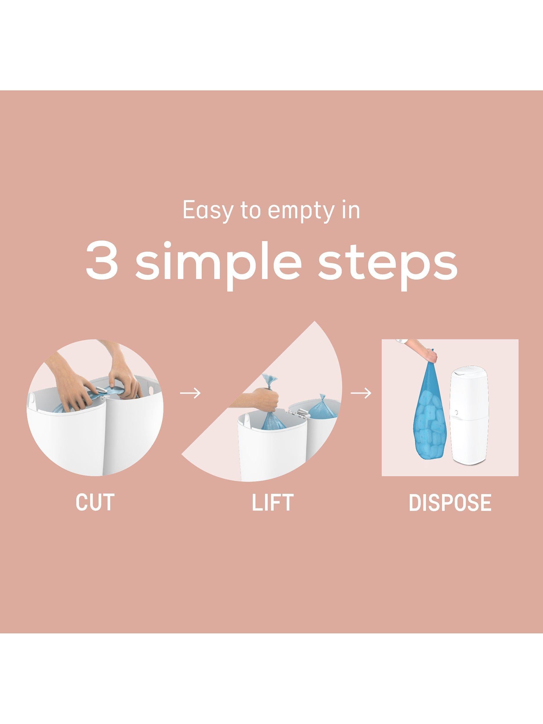 Angelcare Classic XL nappy bin and refill bundle - British product