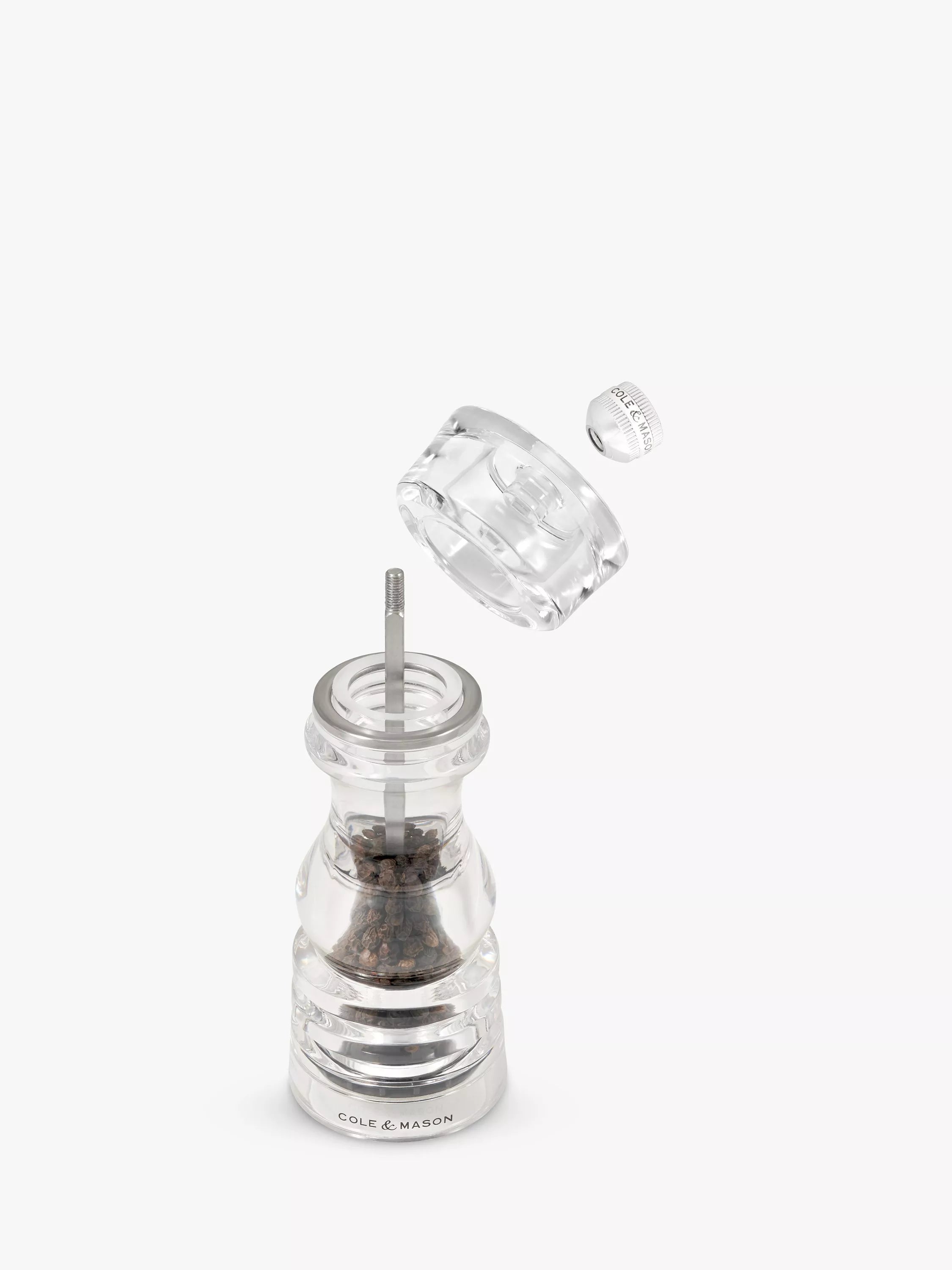 Cole & Mason London Acrylic Salt Mill 18cm (British brand)