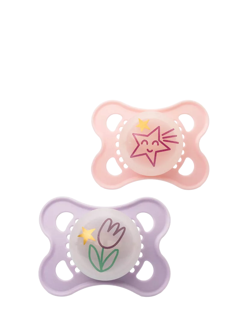 MAM Night Glow Soother 0-6 months pack of 2 - British product