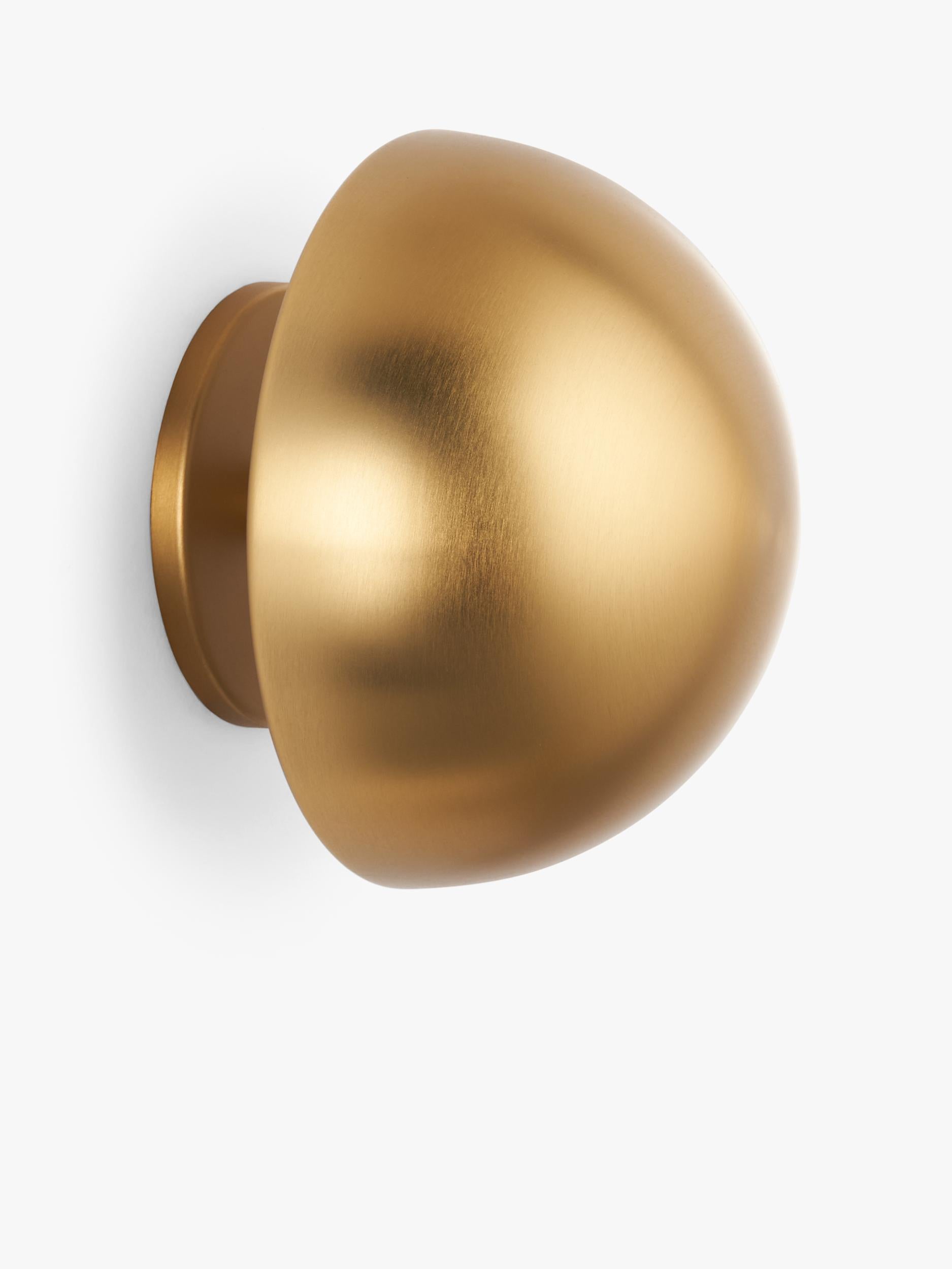 John Lewis mushroom rechargeable wall light brass effect (British brand)