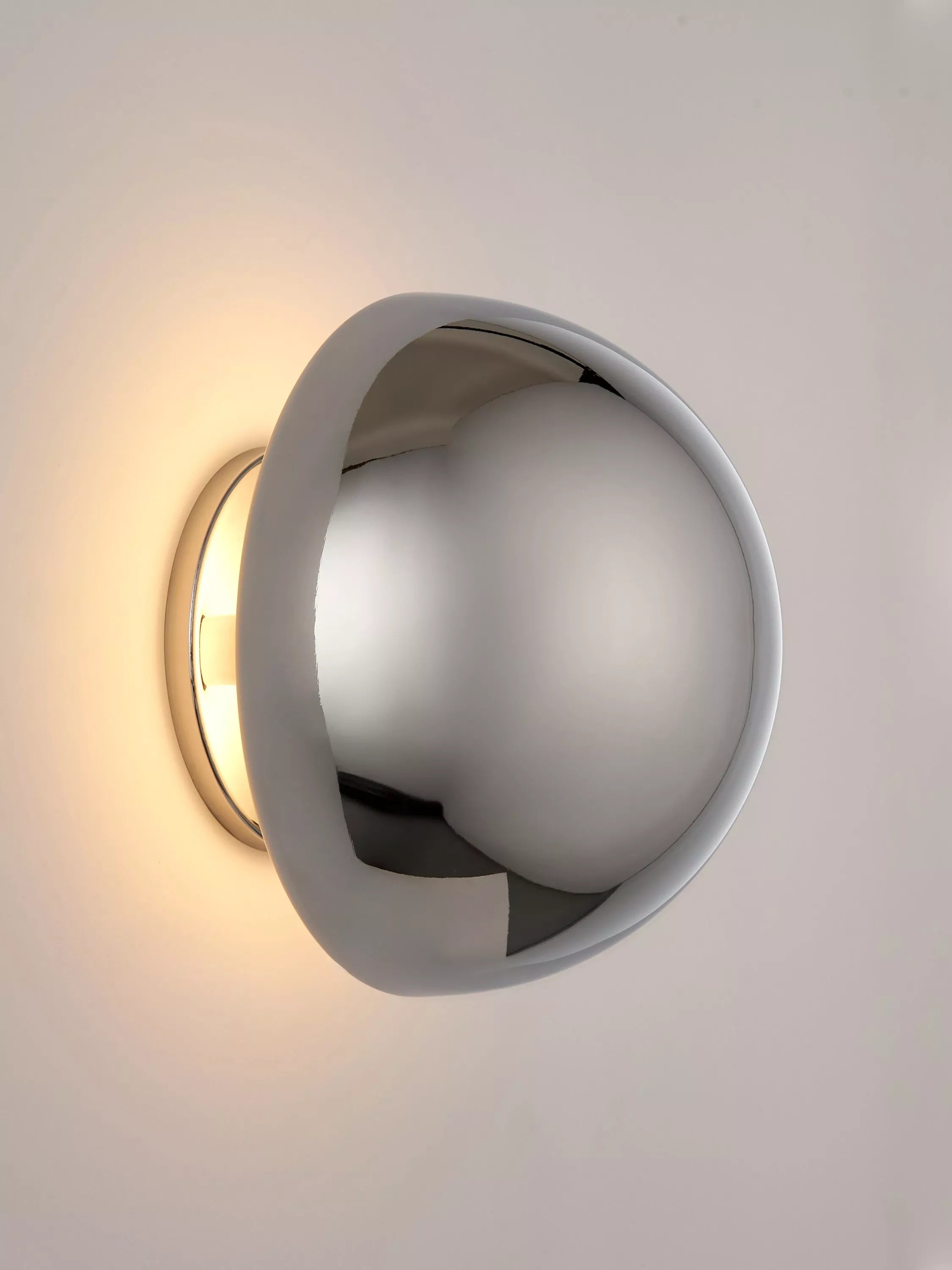 John Lewis Mushroom Rechargeable Dimmable Wall Light, Chrome
