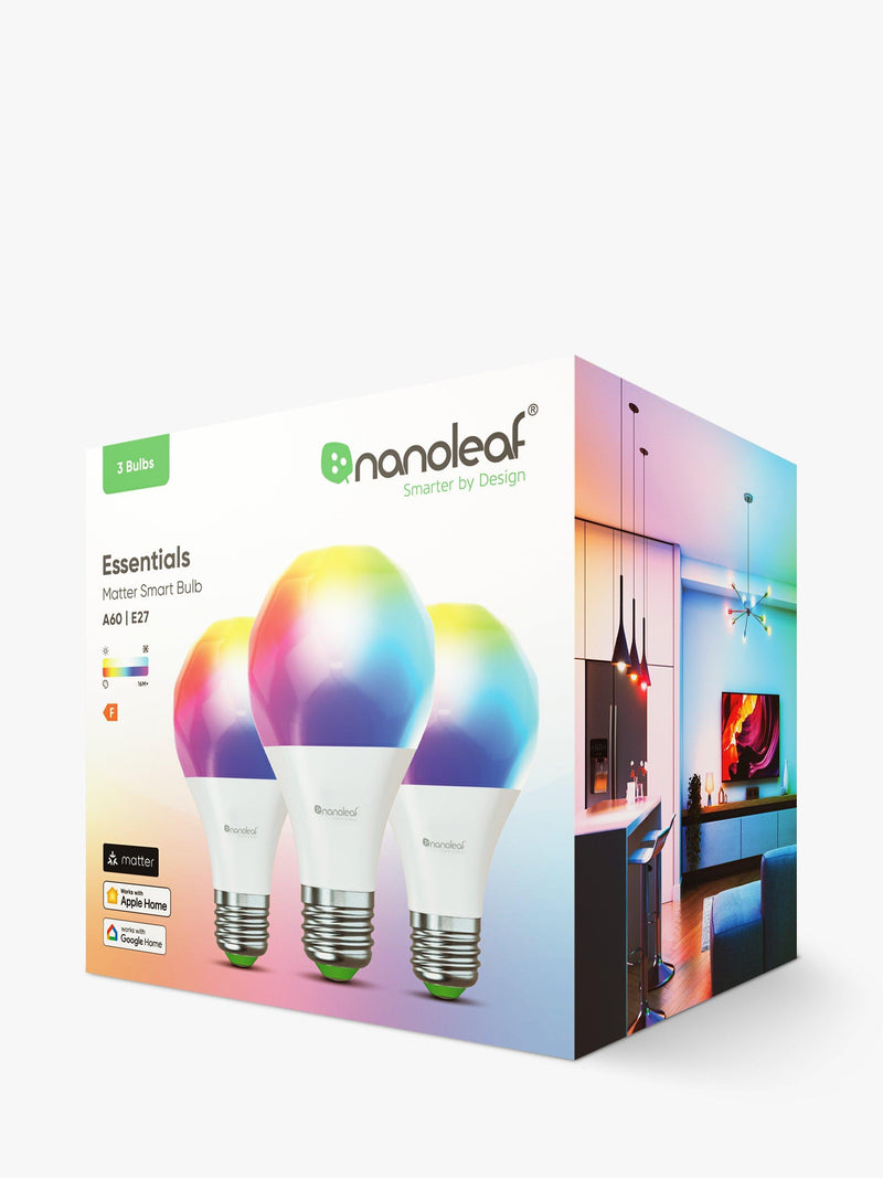 Nanoleaf smart bulbs pack of 3 E27 Matter imported from the UK