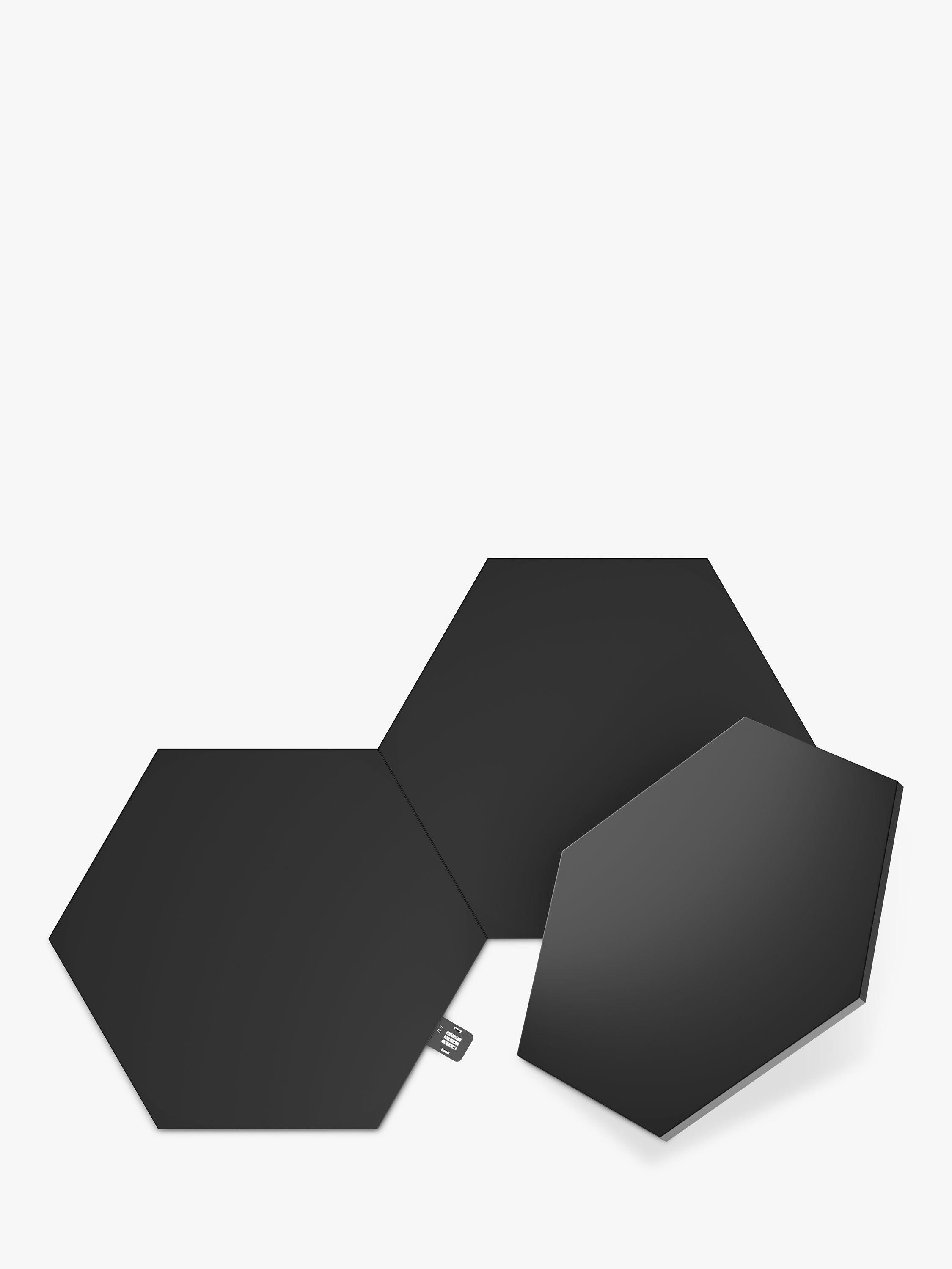 Nanoleaf Shapes Ultra Black Hexagon smart LED panels 3 panels, imported from the UK
