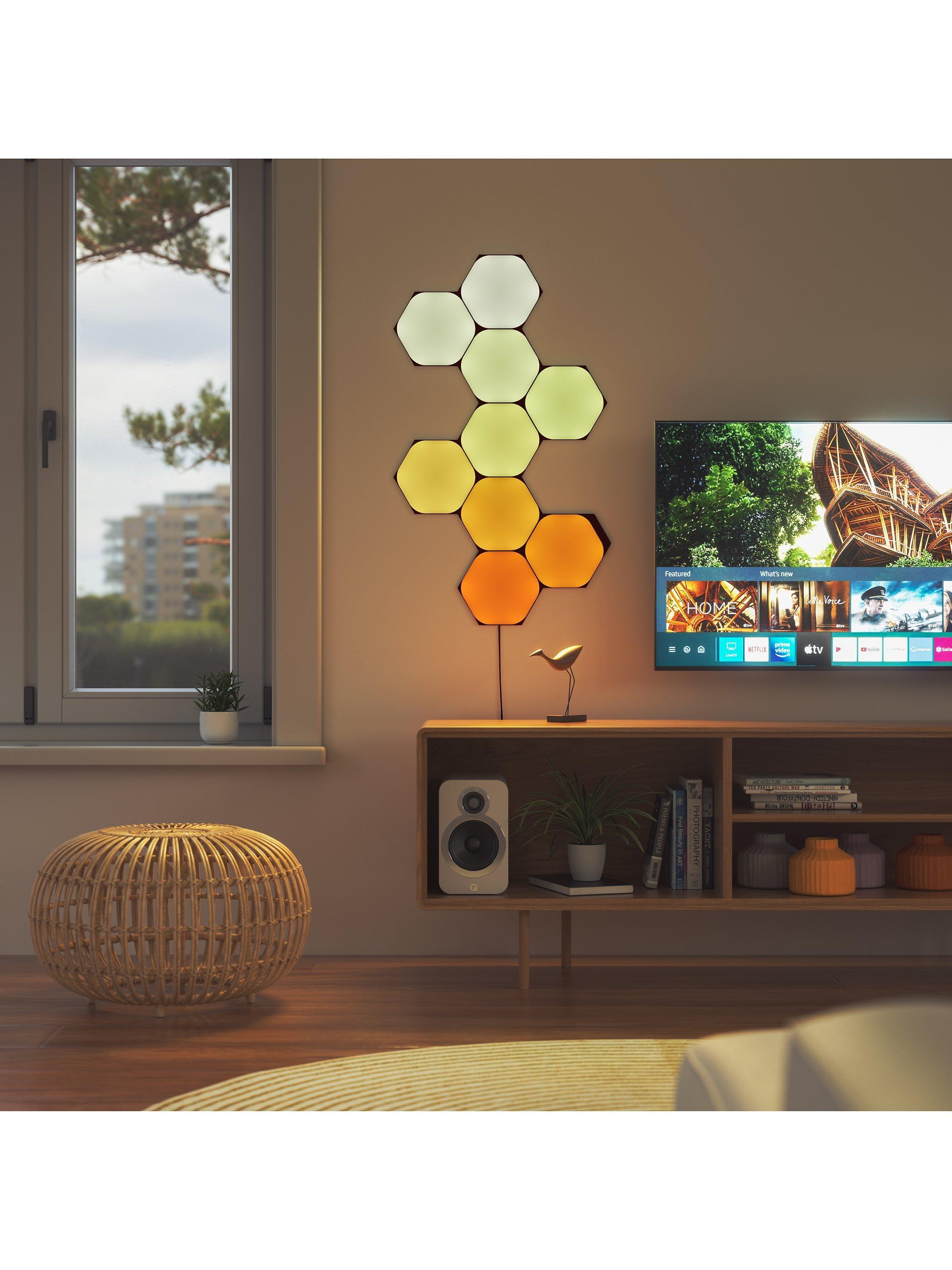Nanoleaf Shapes Ultra Black Hexagon smart LED panels 3 panels, imported from the UK