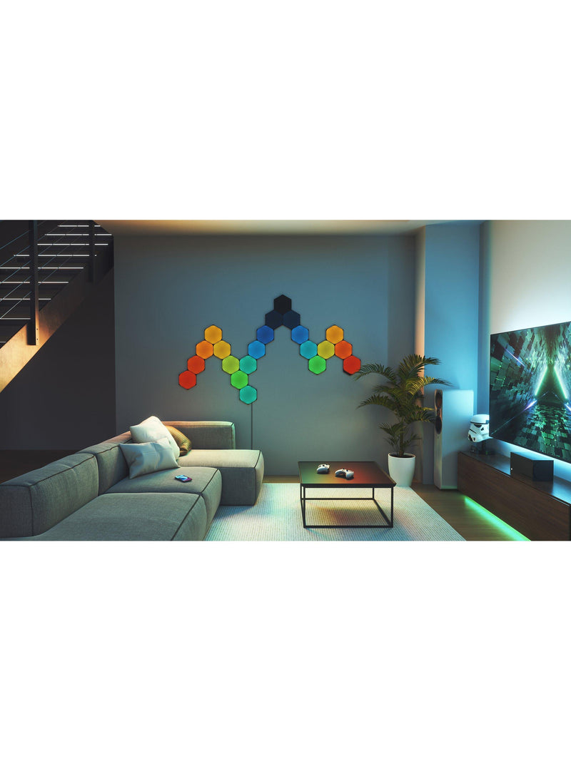 Nanoleaf Shapes Ultra Black Hexagon smart LED panels 3 panels, imported from the UK