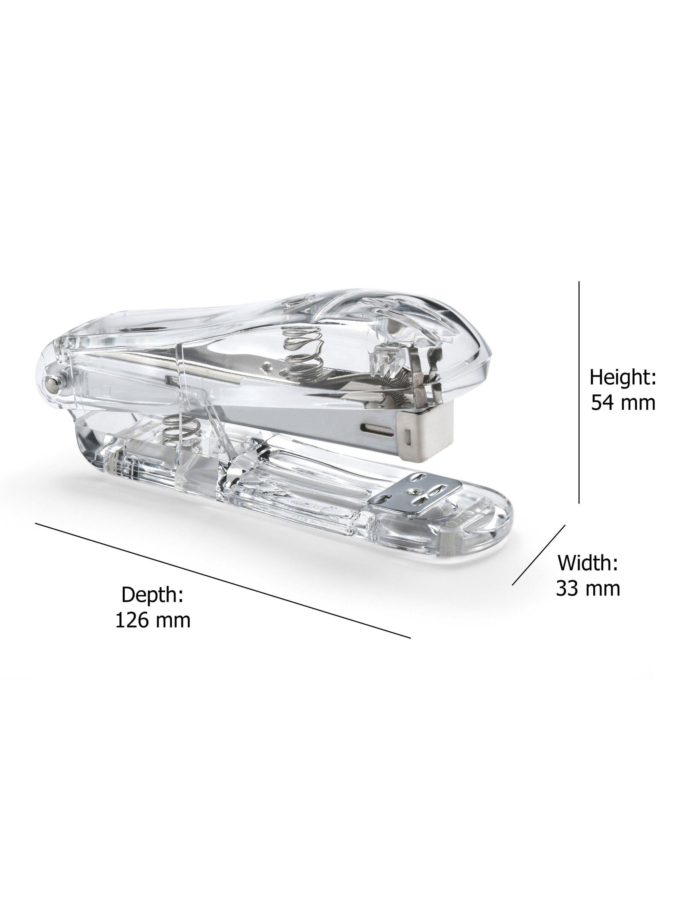 Osco clear acrylic stapler with 26/6 staples, imported from the UK