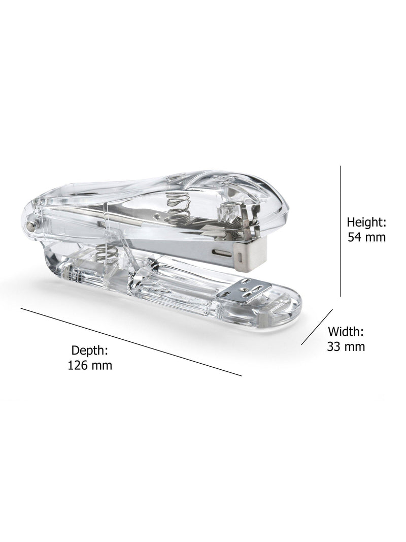 Osco clear acrylic stapler with 26/6 staples, imported from the UK