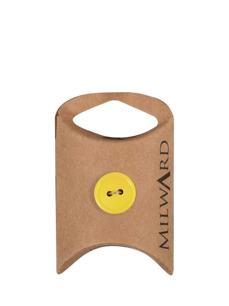 Milward yellow 15mm 2 hole rim buttons pack of 6 - British product