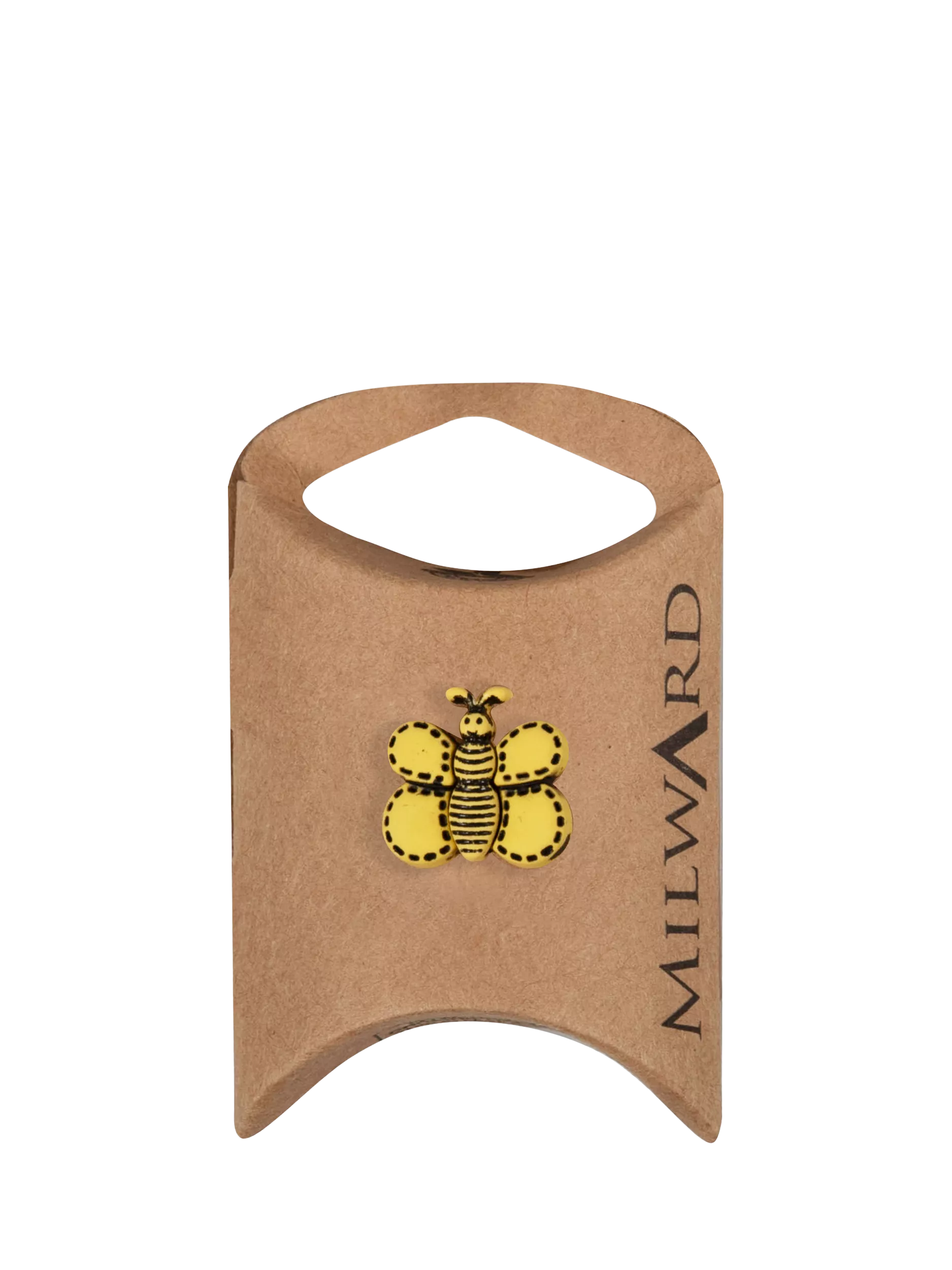 Milward 2 hole bee buttons yellow 19mm, UK version