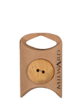 Milward wood buttons 14mm oval pack of 5, imported from the UK
