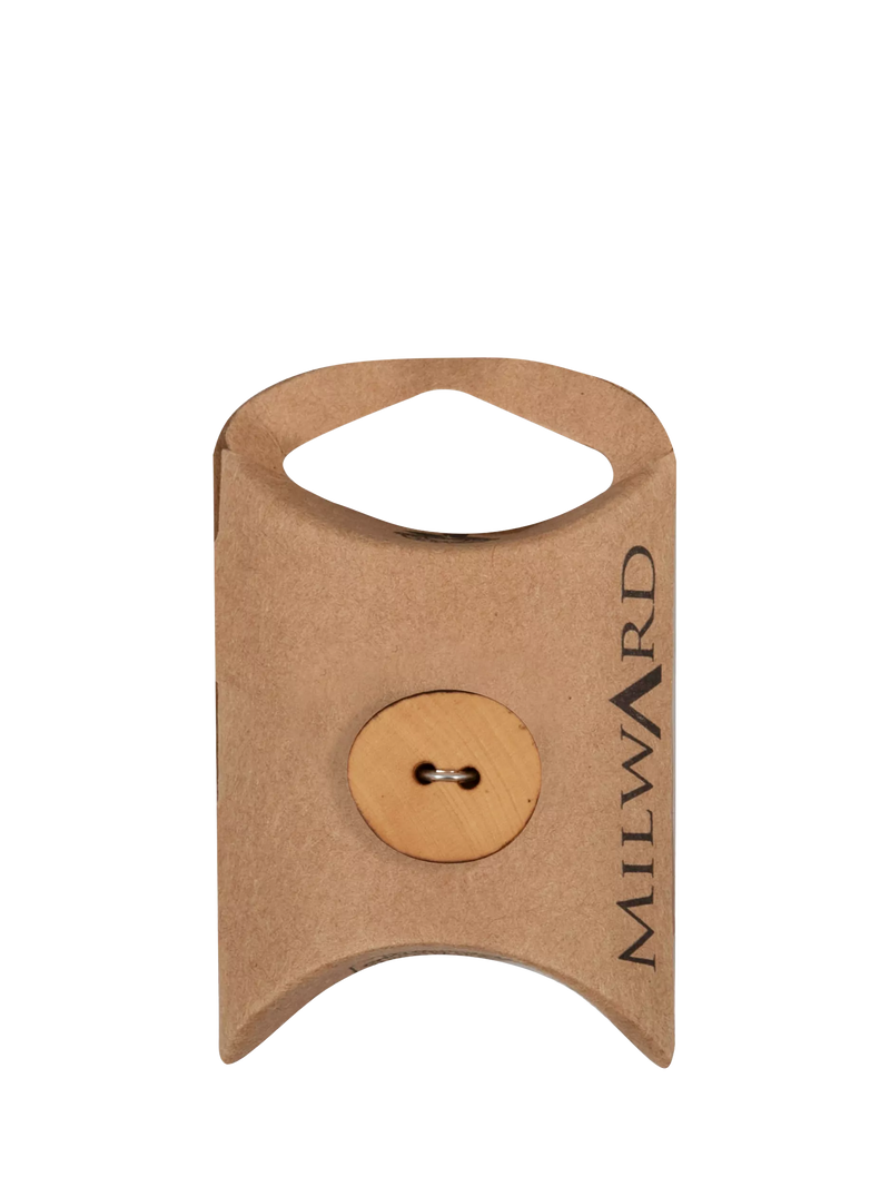 Milward oval brown wood buttons 14mm pack of 8, imported from the UK