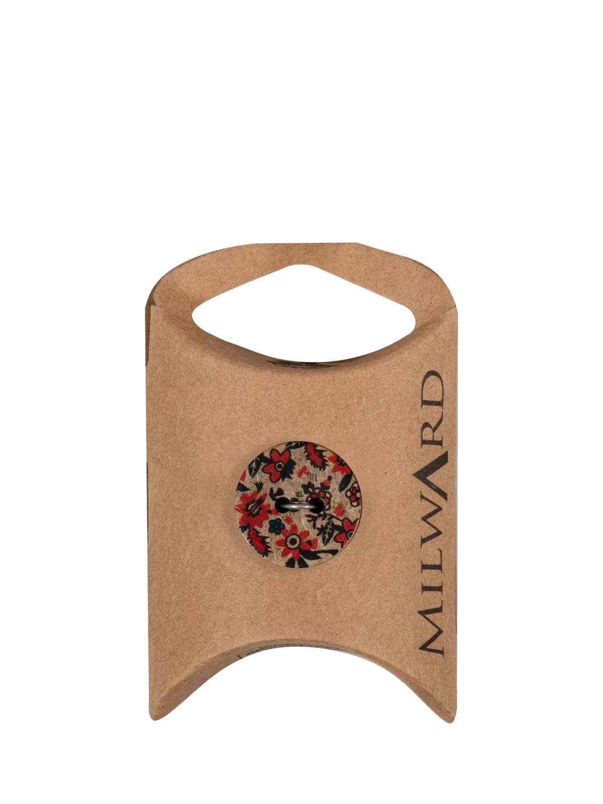 Milward red coconut flower buttons 18mm, imported from the UK