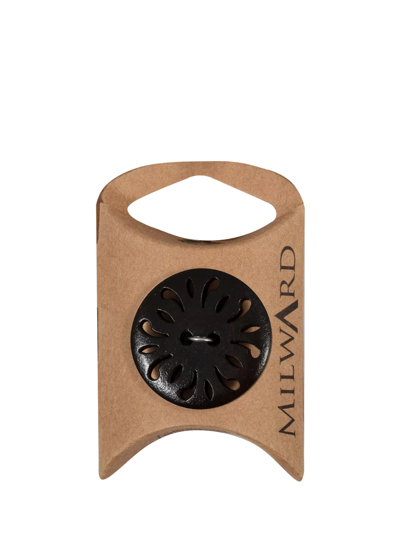 Milward engraved buttons 30mm brown pack of 3, UK version