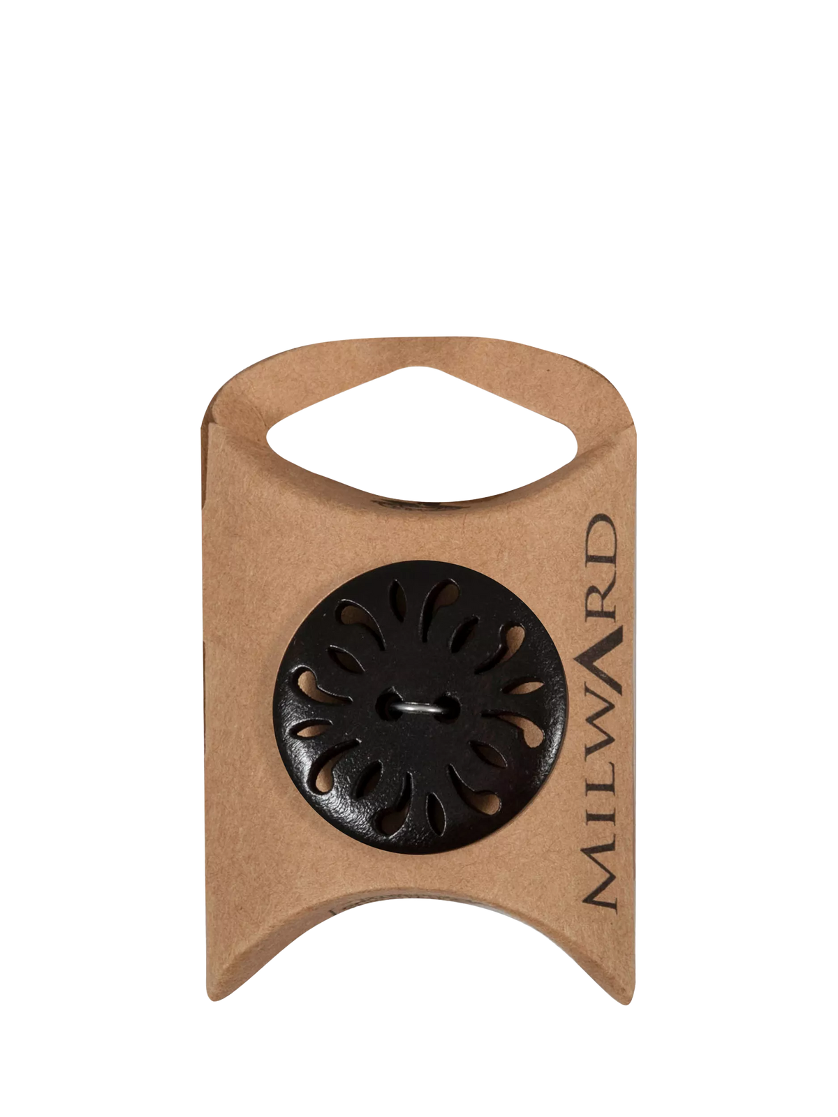 Milward engraved buttons 30mm brown pack of 3, UK version