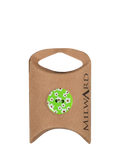 Milward flower print buttons 18mm green pack of 5 (British brand)