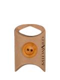 Milward 2 Hole Wood Rim Buttons 23mm Tan, imported from the UK