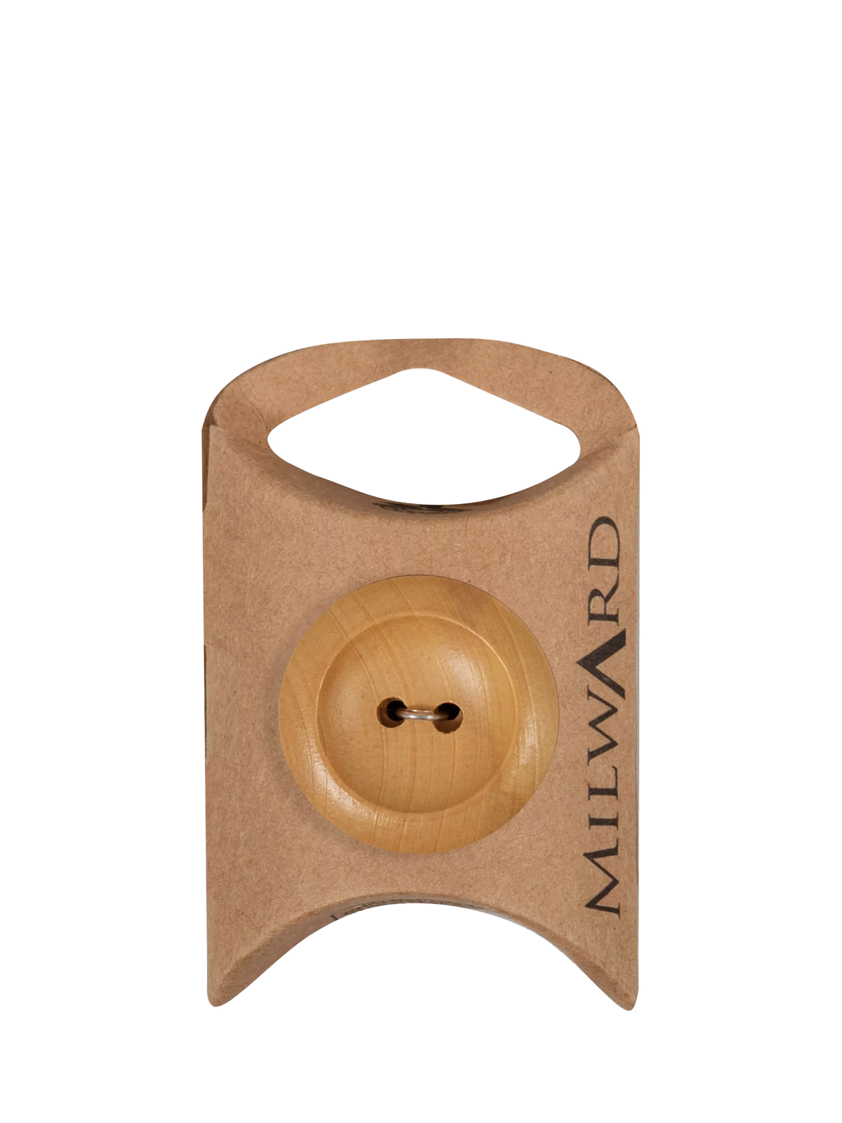 Milward wood rim buttons 28mm tan pack of 3 - British product