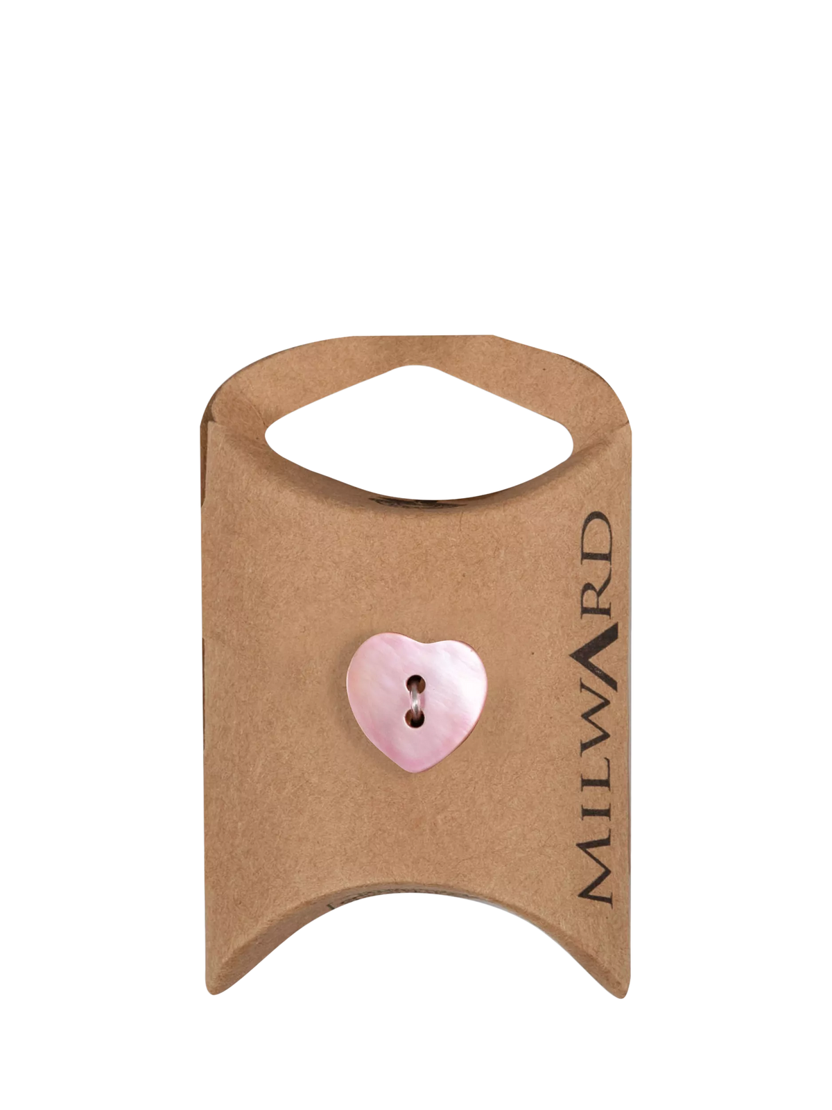 Milward heart buttons pink 15mm pack of 10 - British product