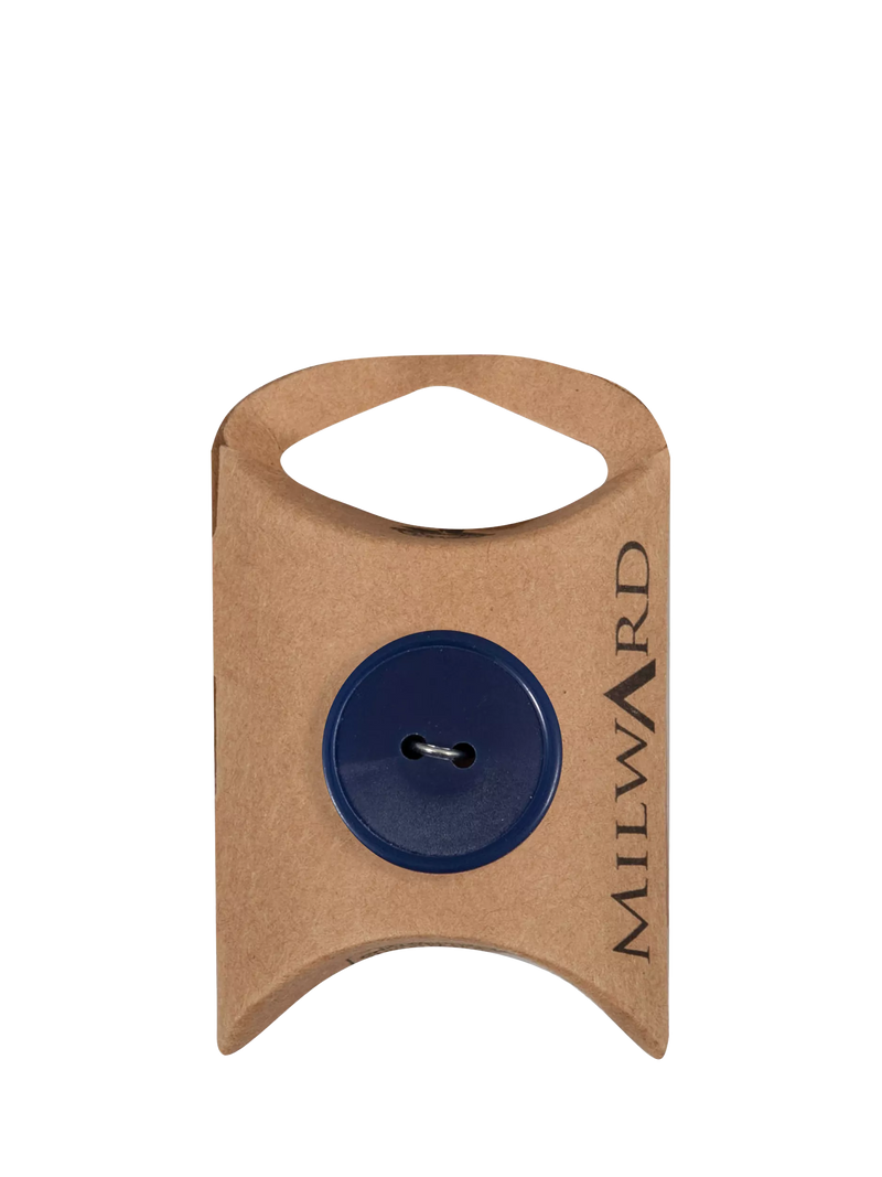 Milward 2 Hole Rim Buttons, 23mm, Navy, Pack of 4