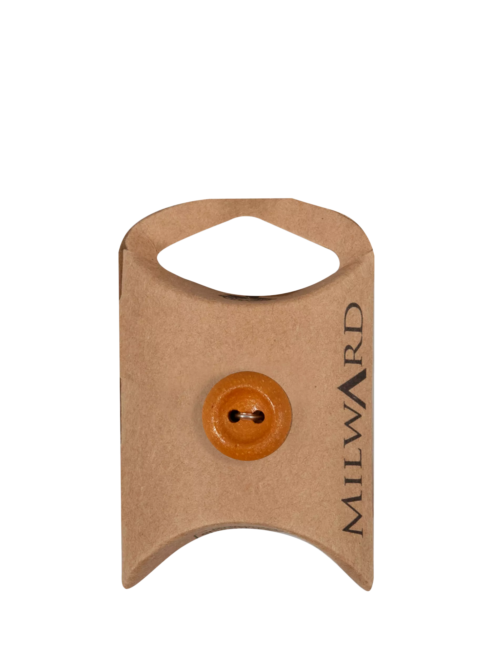 Milward wood rim buttons tan 15mm - British product