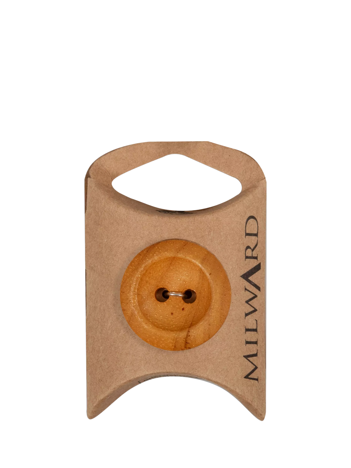 Milward 2 hole wood rim buttons 26mm tan, UK version
