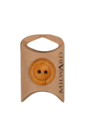 Milward 2 hole wood rim buttons 26mm tan, UK version