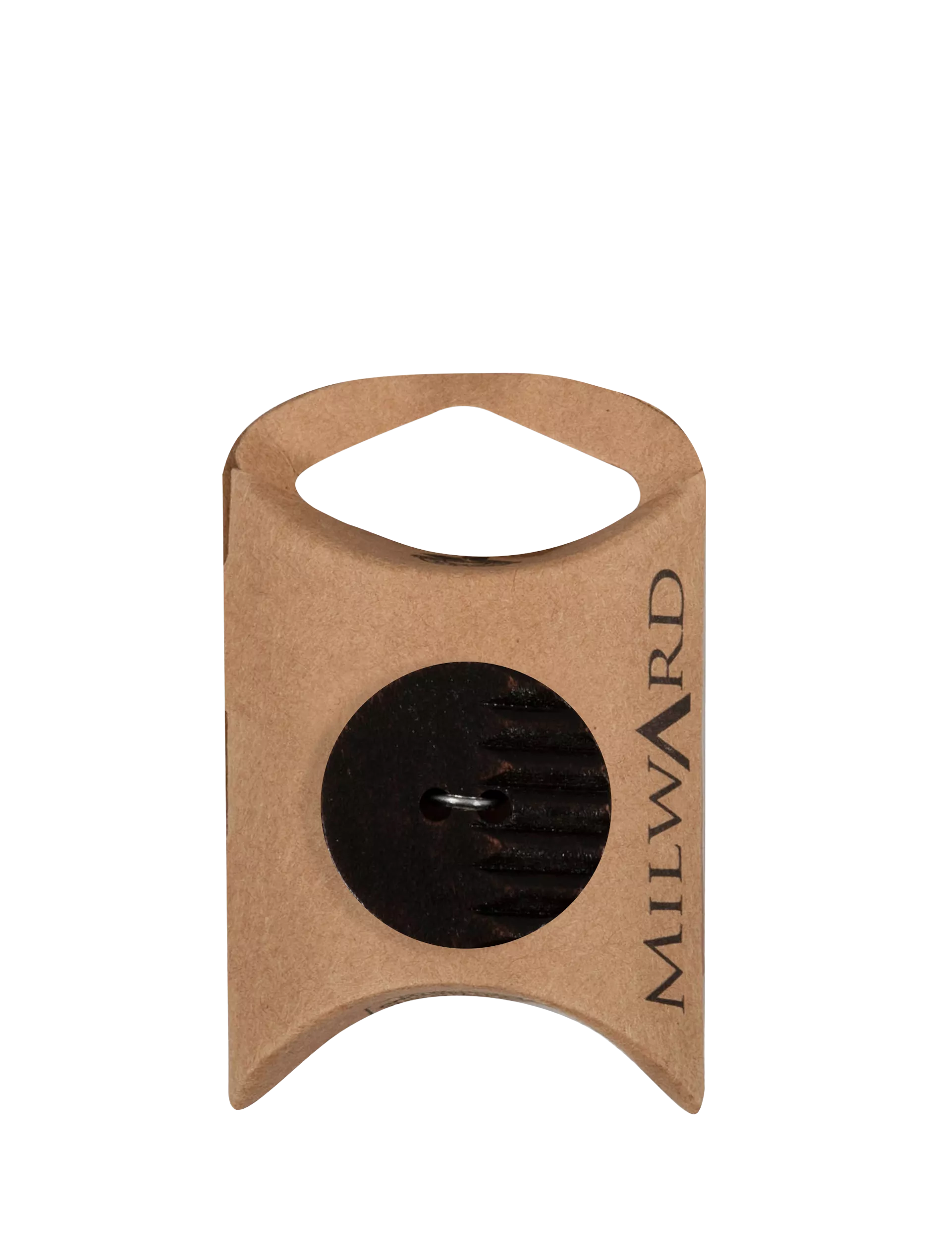 Milward 2 hole grooved buttons 25mm brown pack of 4 - British product