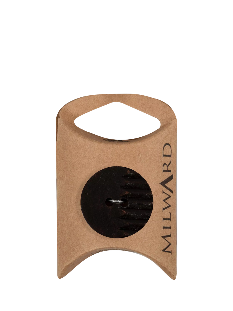 Milward 2 hole grooved buttons 25mm brown pack of 4 - British product