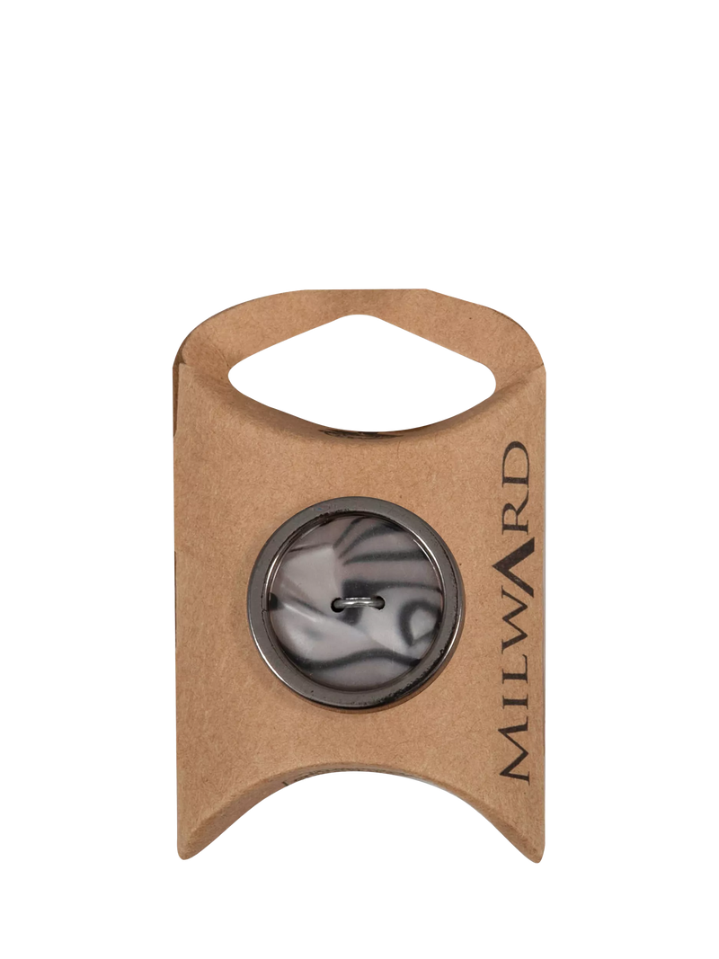 Milward Marmor-Knöpfe, 2 Löcher, 25 mm, Schwarz, 4er-Pack (Britische Marke)