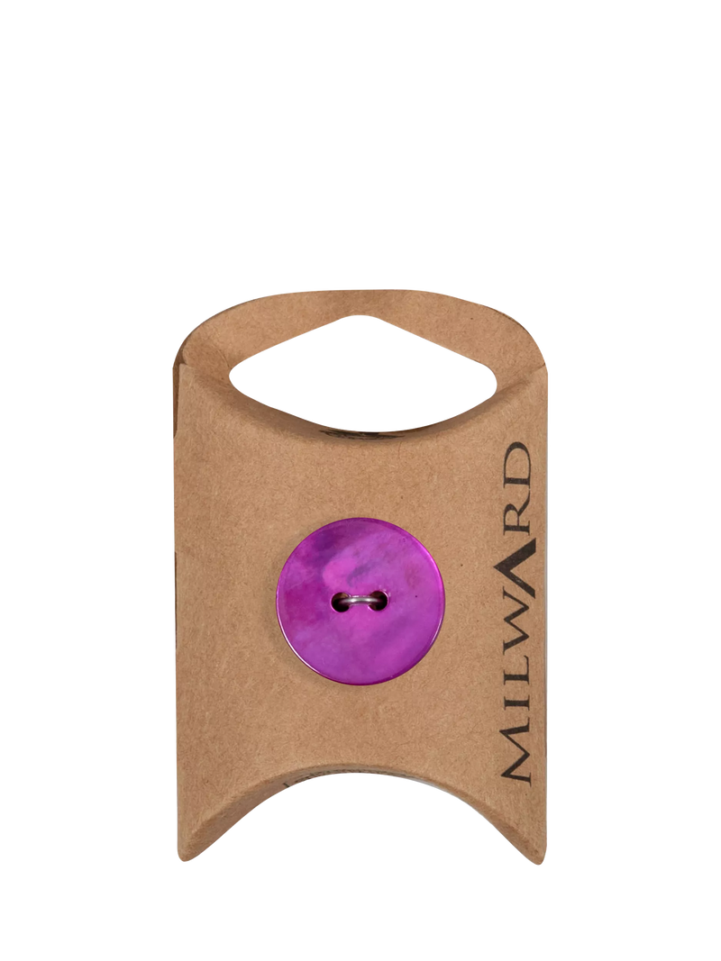 Milward mother of pearl buttons 20mm fuchsia pack of 4, UK version