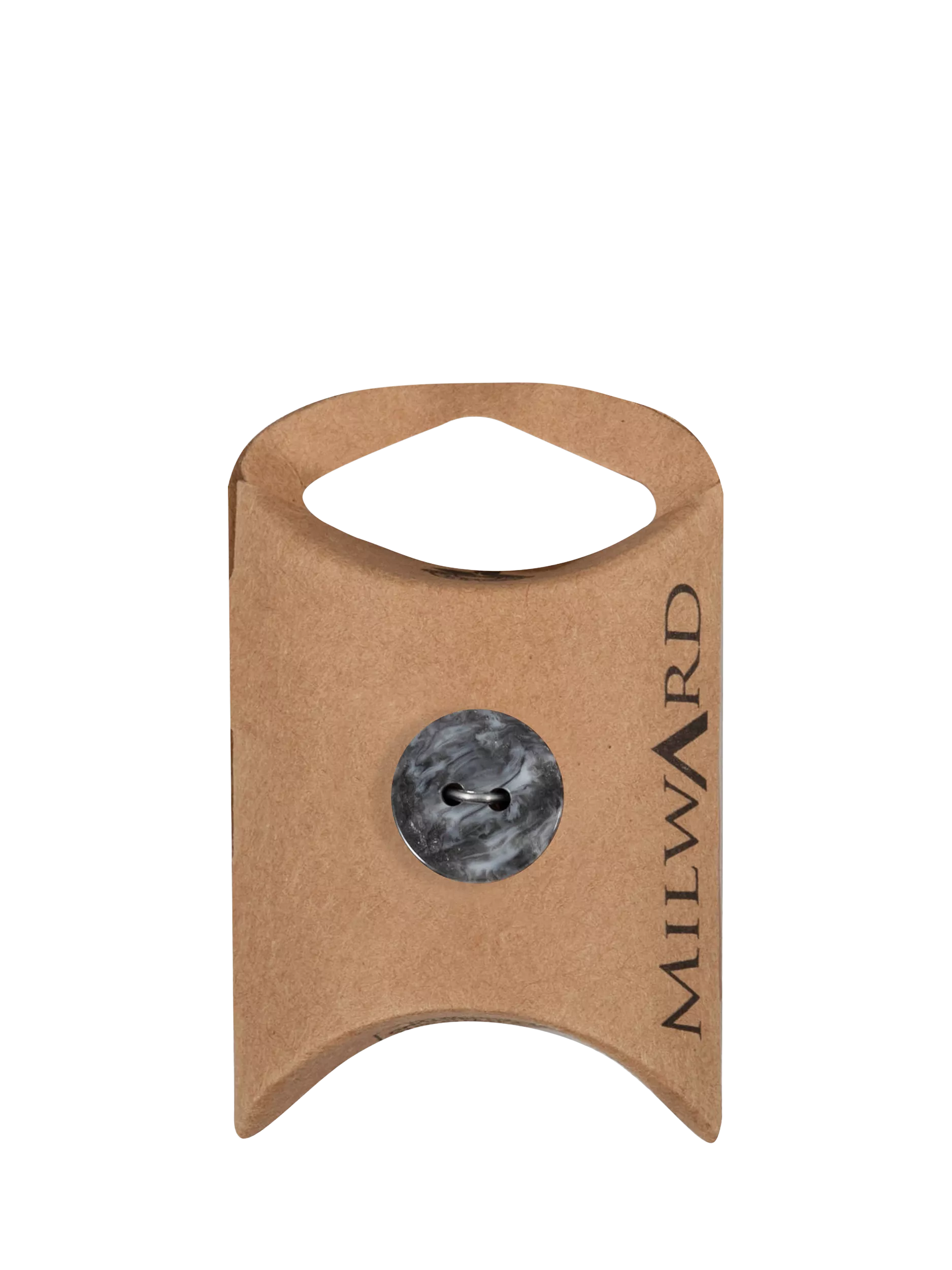 Milward 2 Hole Marbled Buttons, 15mm, Black, Pack of 10