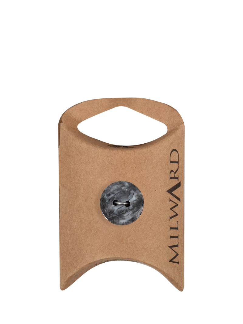 Milward 2 Hole Marbled Buttons, 15mm, Black, Pack of 10
