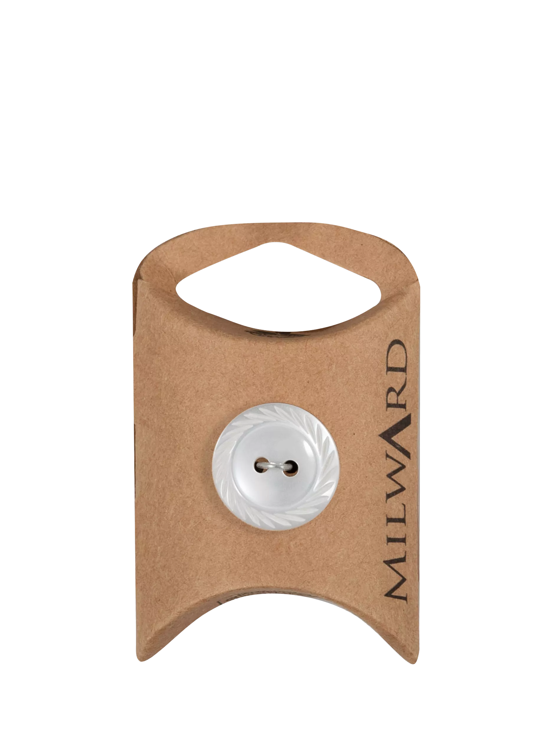 Milward white 2 hole rope rim buttons 19mm pack of 6 (British brand)
