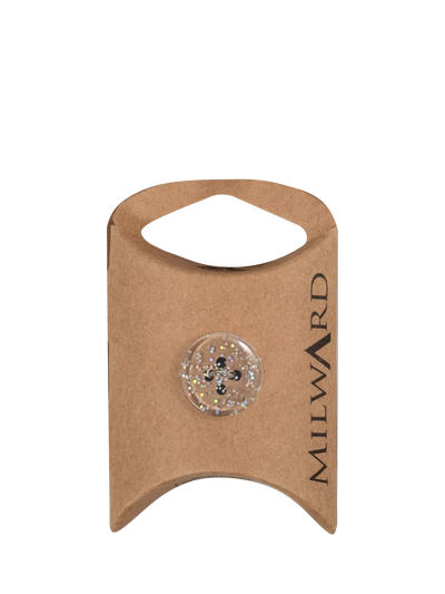 John Lewis Milward 2 Hole Buttons Clear Silver 15mm Pack of 4- Buy online at McGrocer
