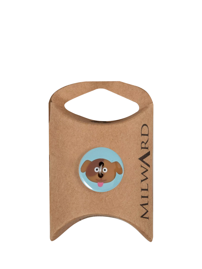 Milward dog buttons blue 19mm pack of 6, UK version