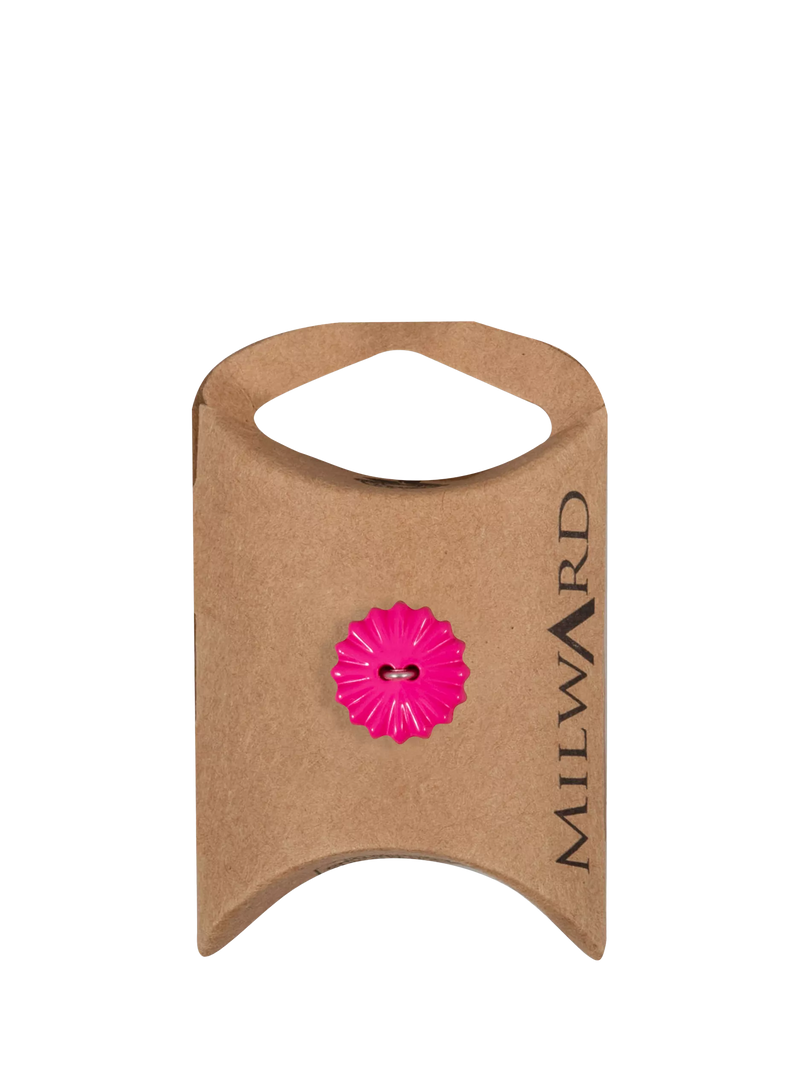 Milward flower buttons pink 15mm, imported from the UK