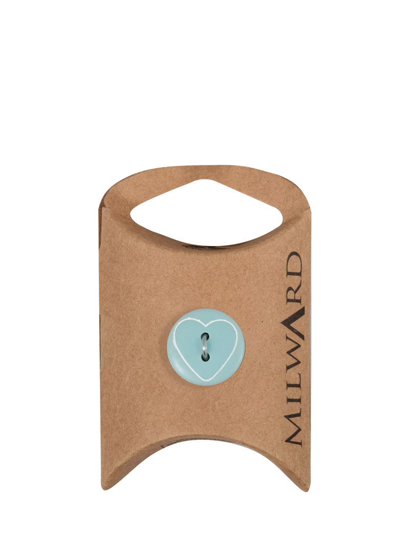 Milward heart buttons 15mm pack of 9, imported from the UK