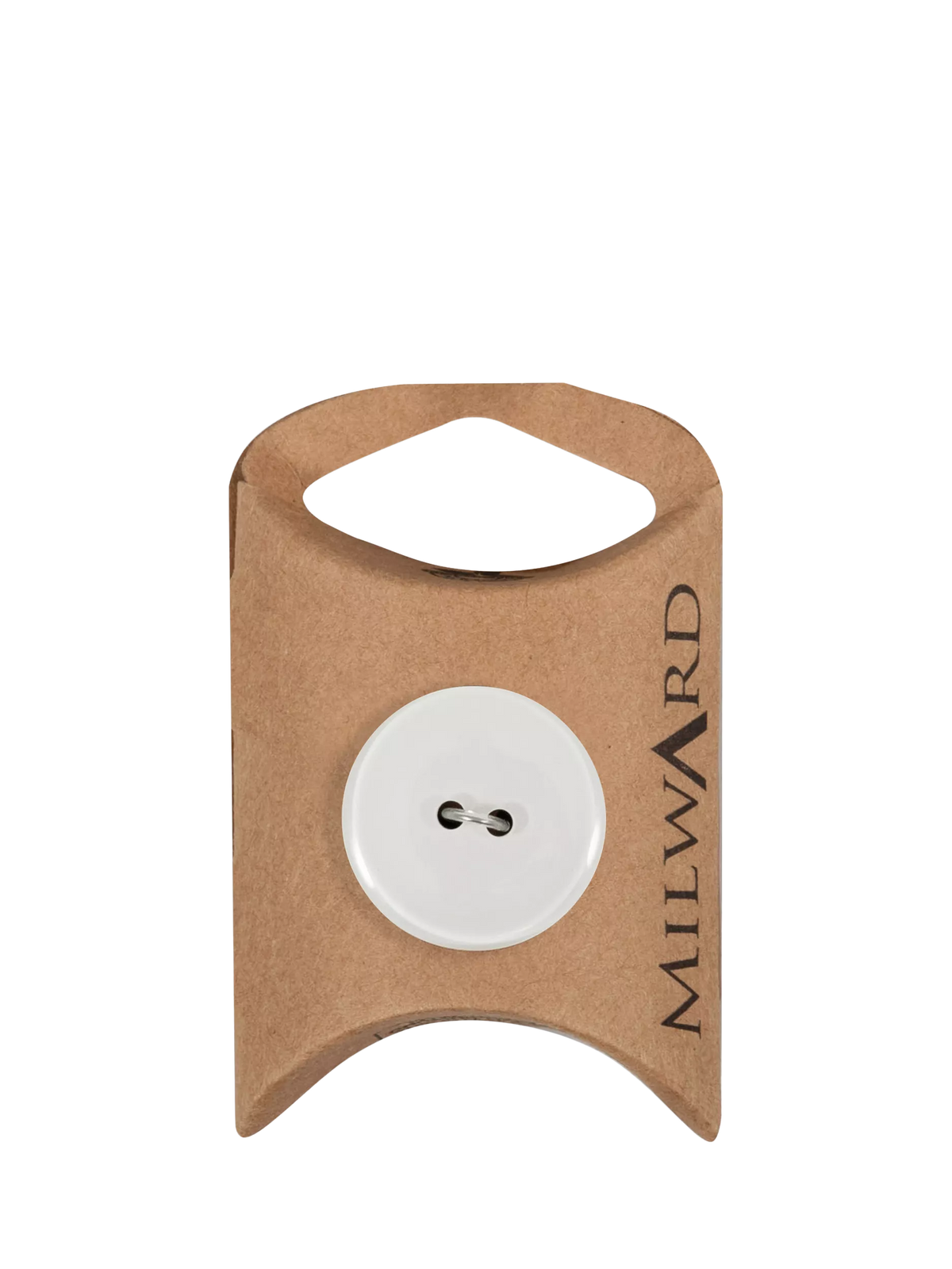Milward white shiny 2-hole buttons 23mm pack of 6 (British brand)