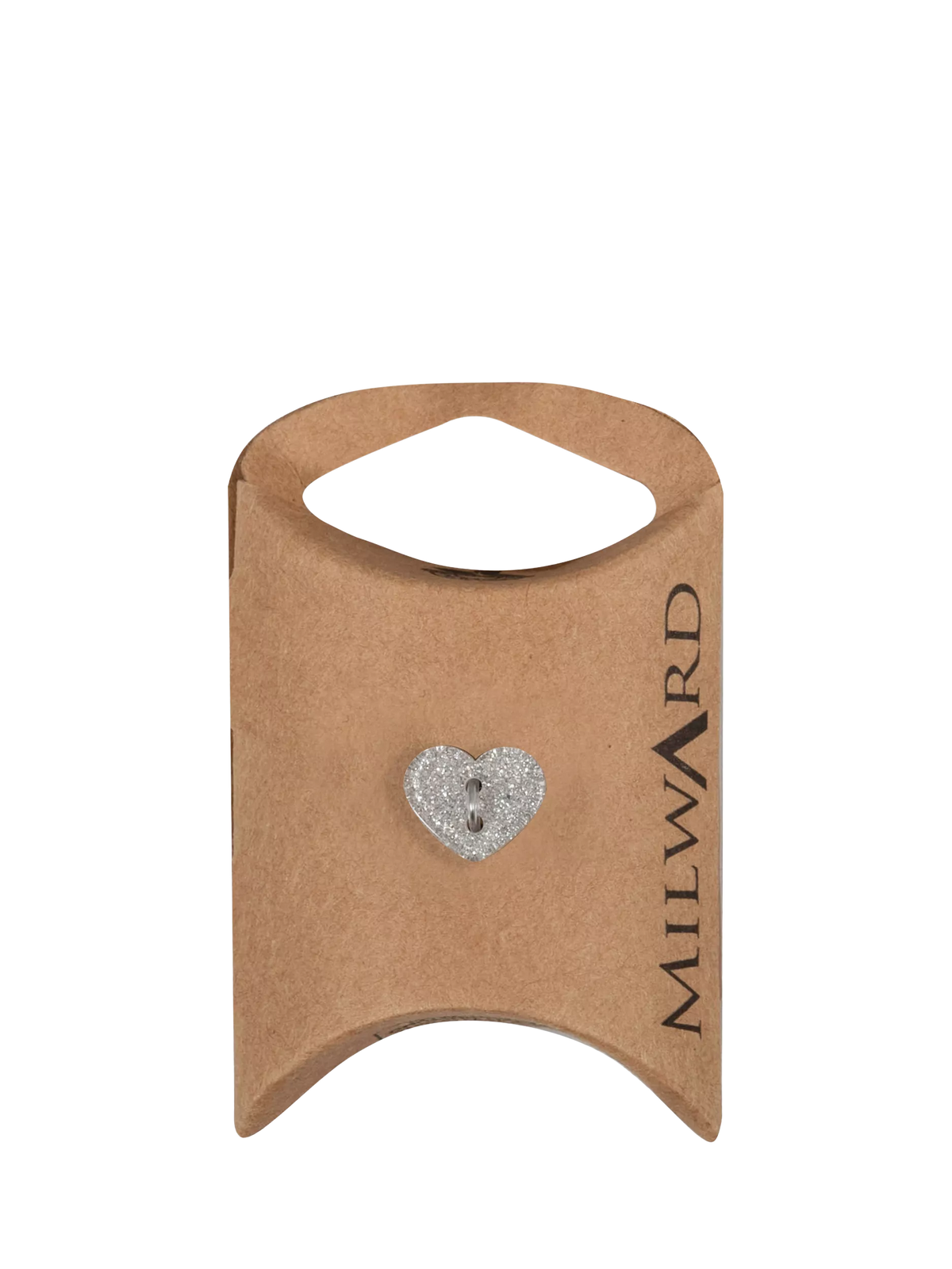 Milward heart buttons silver 13mm pack of 8 - British product