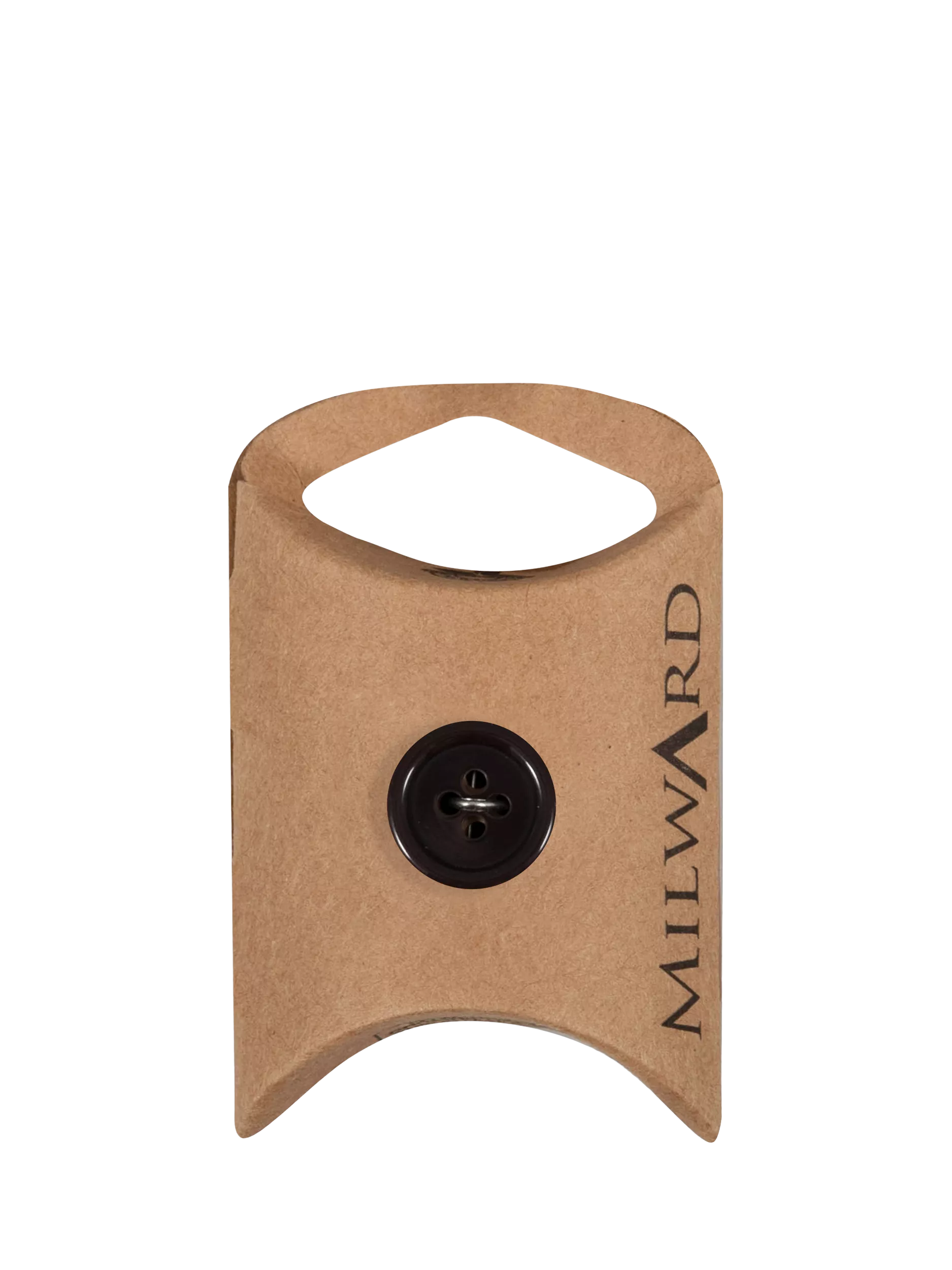 Milward 4 Hole Rim Buttons, 15mm, Brown, Pack of 8