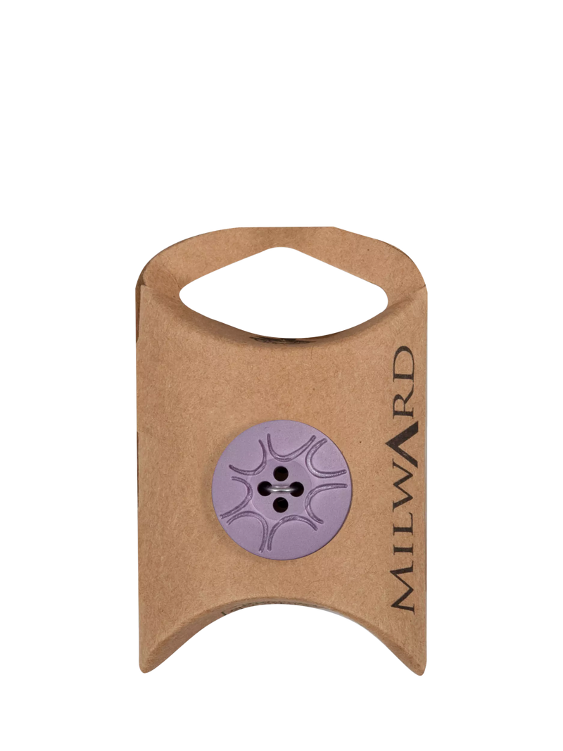 Milward 4 hole buttons 20mm grey purple pack of 7 (British brand)