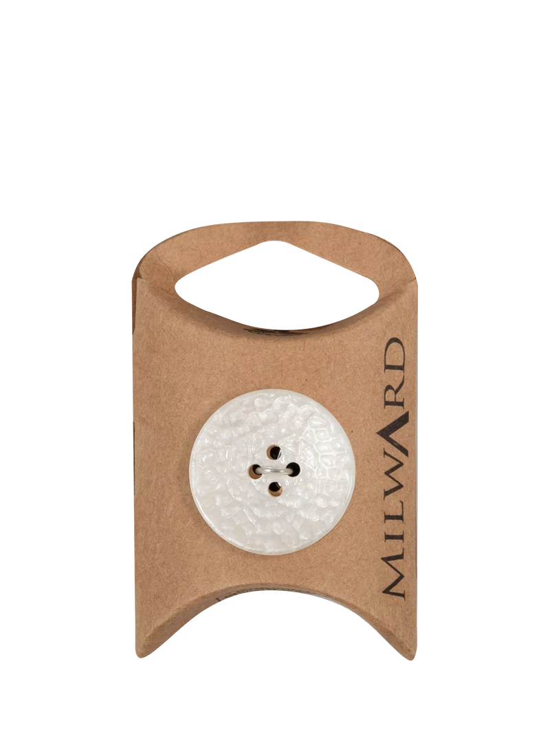 Milward white imitation leather buttons 25mm set of 4, UK version