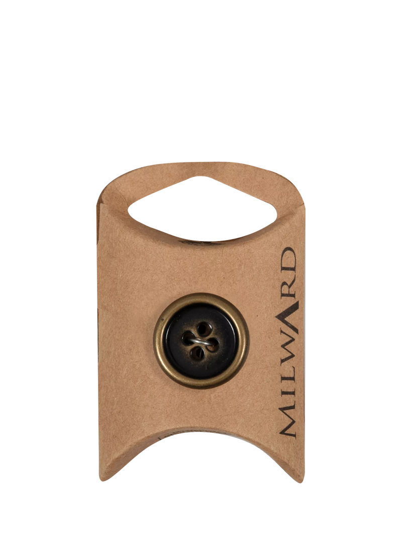 Milward buttons gold 4-hole metal rim 20mm, imported from the UK