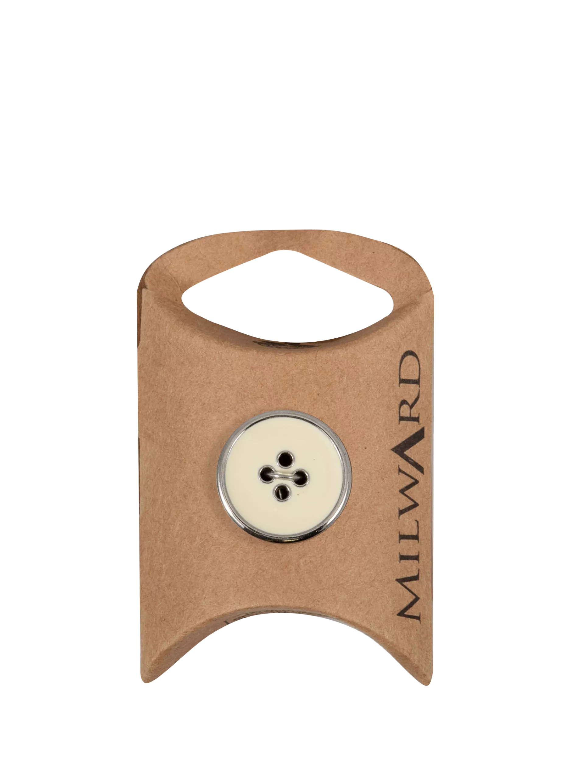 Milward 4 Hole Silver Rim Buttons 20mm Pack of 4