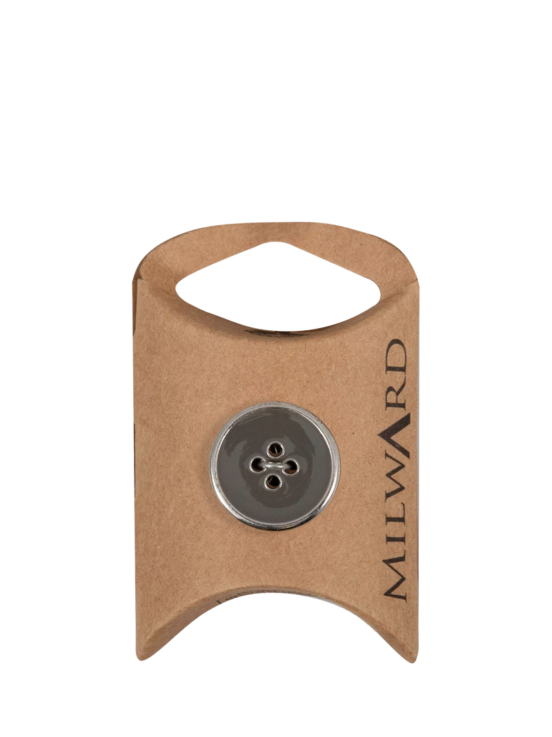 Milward 4 Hole Silver Rim Buttons 20mm Pack of 4
