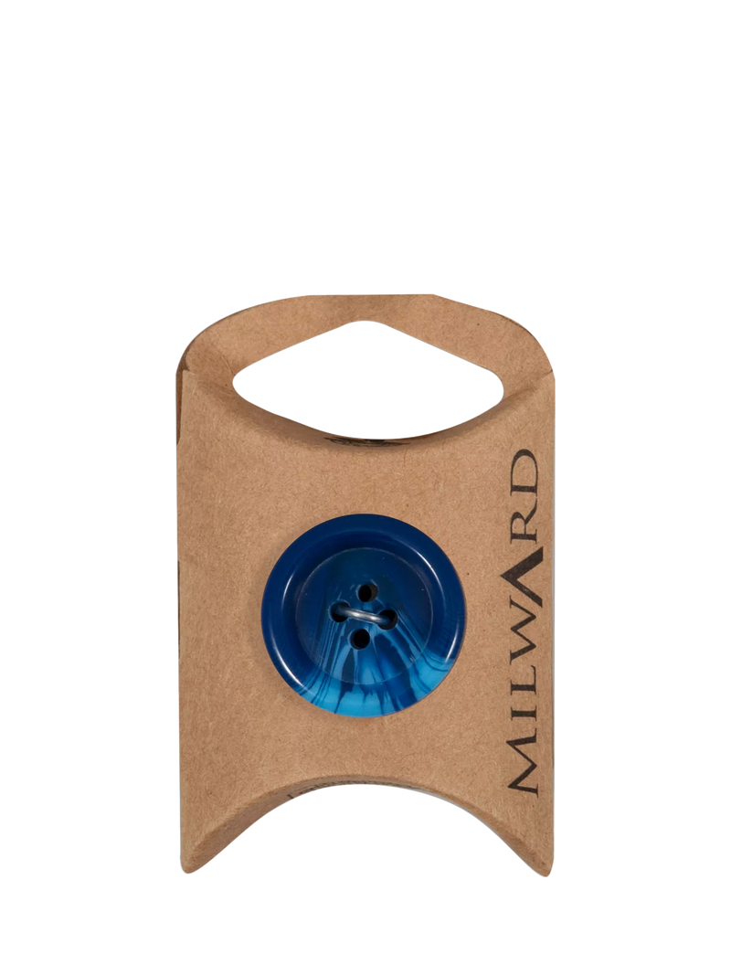 Milward blue marble rim buttons pack of 3 (British brand)