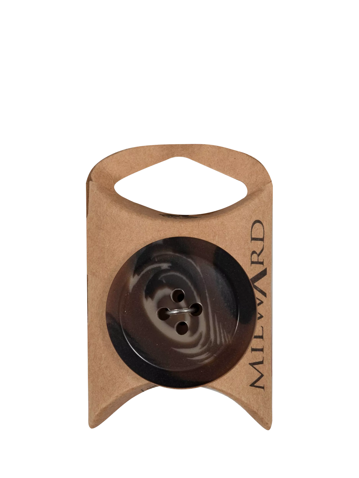 Milward 4-Loch glatter Knopf 33mm braun, UK-Version