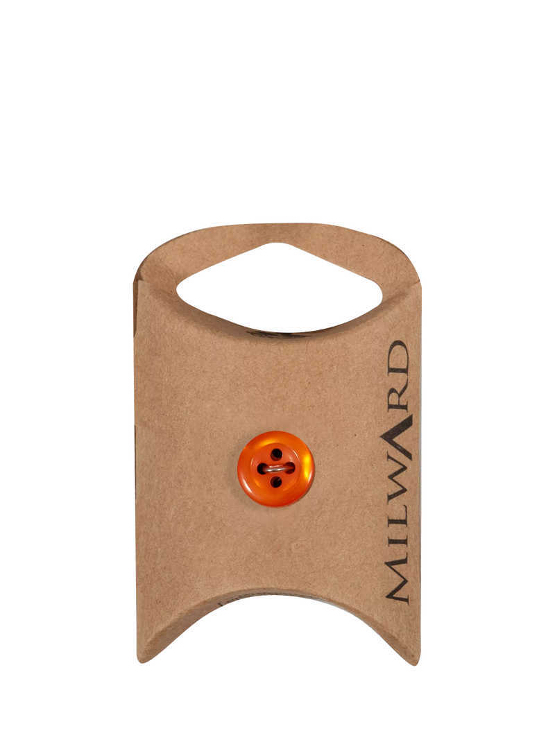 Milward orange rim buttons 11mm pack of 8, imported from the UK