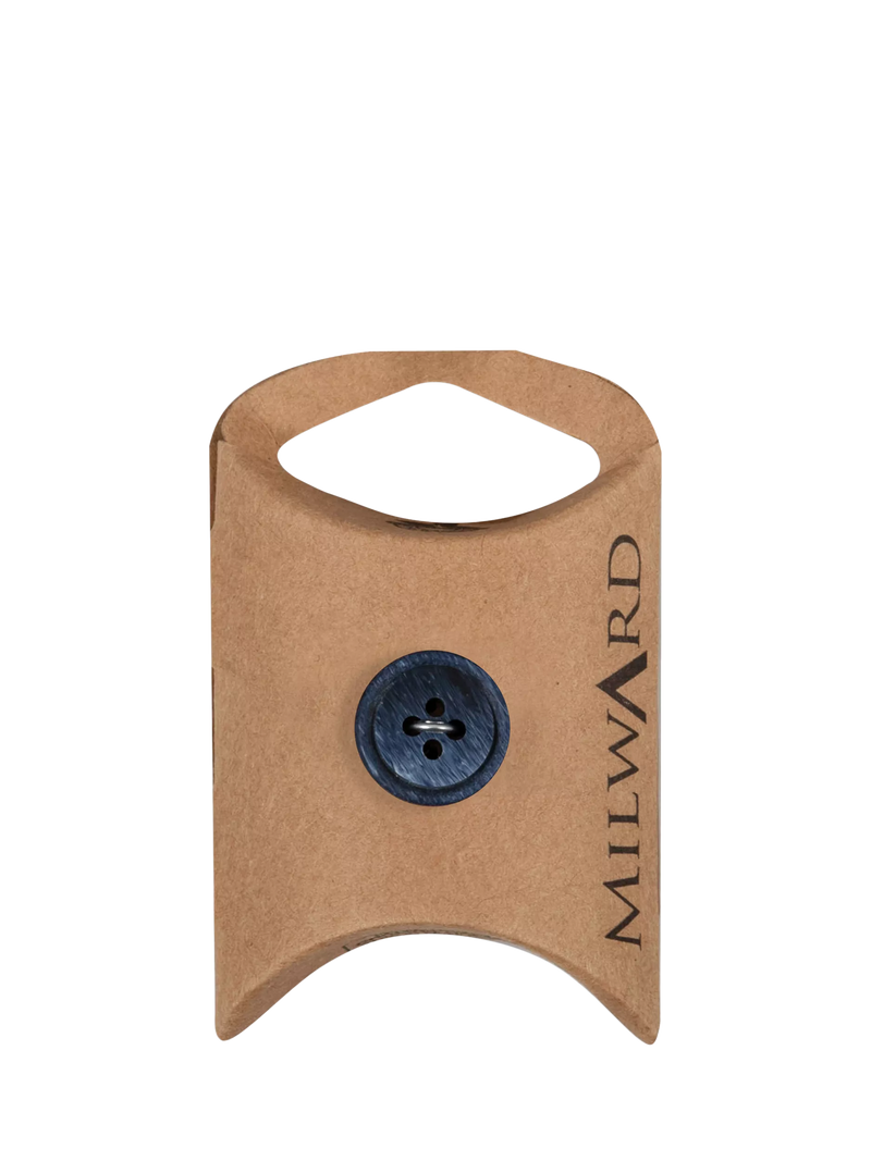 Milward 4 Hole Rim Buttons, 15mm, Navy, Pack of 10